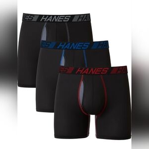 NWOT Hanes Men’s Total Support Pouch Boxer Briefs X-Temp Cooling 3 Pack Size S
